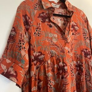 Natural Life burnt orange floral dress